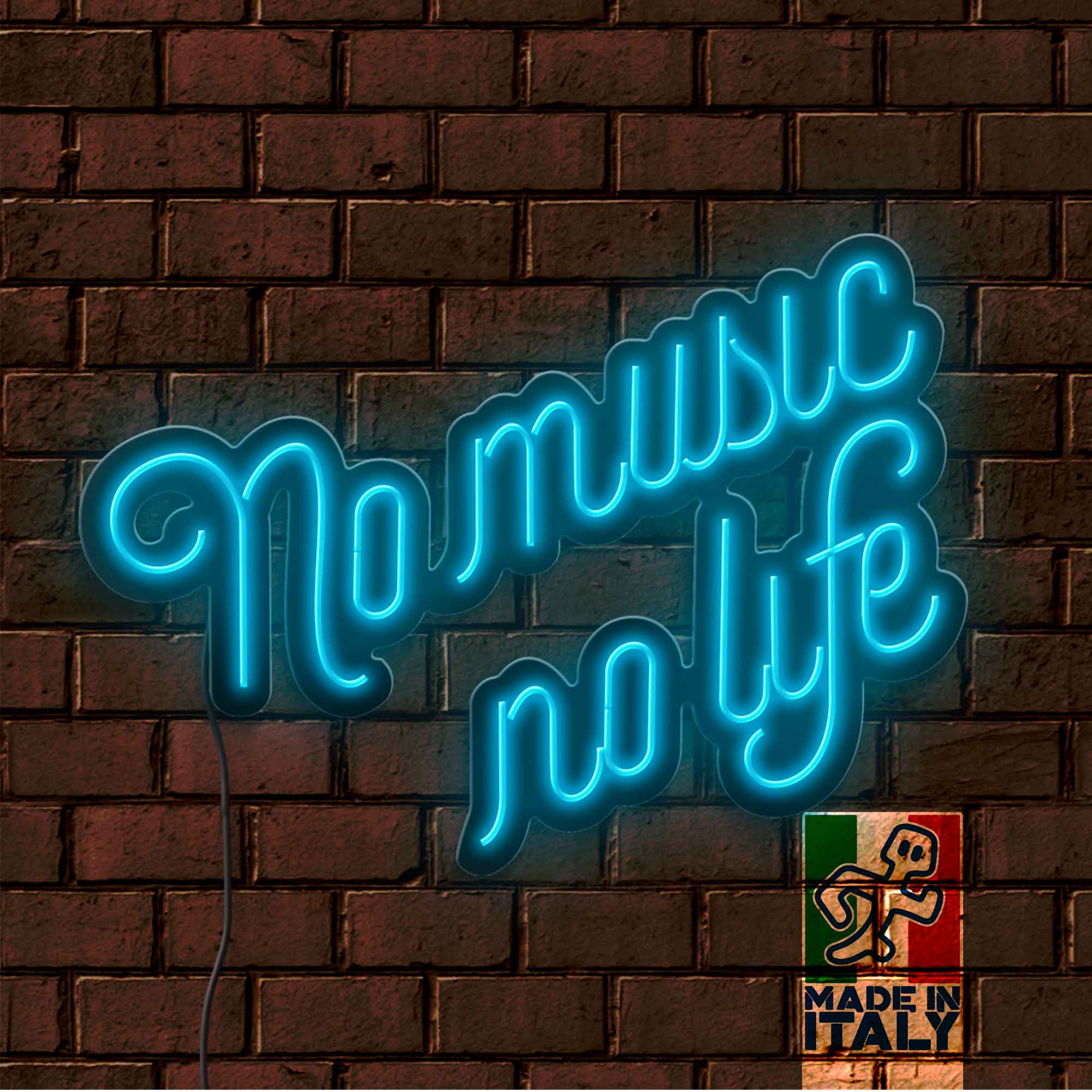 Scritta NEON LED No Music No Life